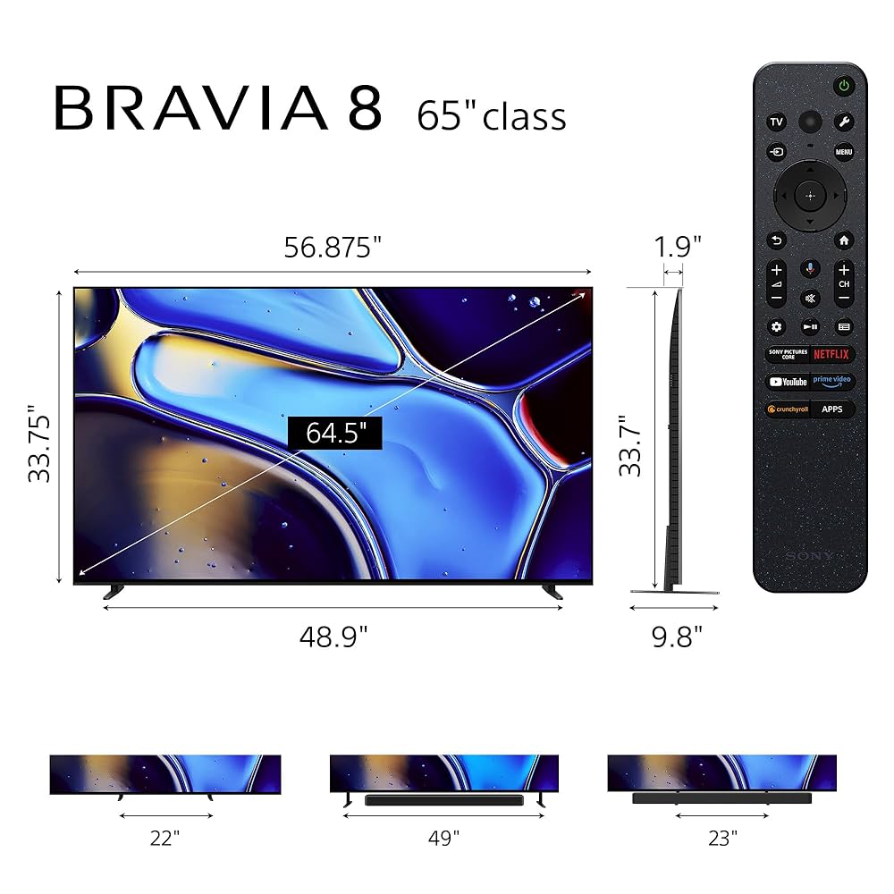 Amazon.com: Sony 65 Inch OLED 4K Ultra HD TV BRAVIA 8 Smart